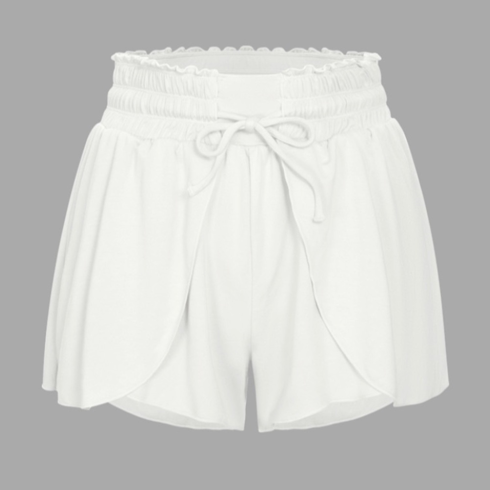 NWT! High-Waisted Drawstring Flowy Stacked Shorts!🤍